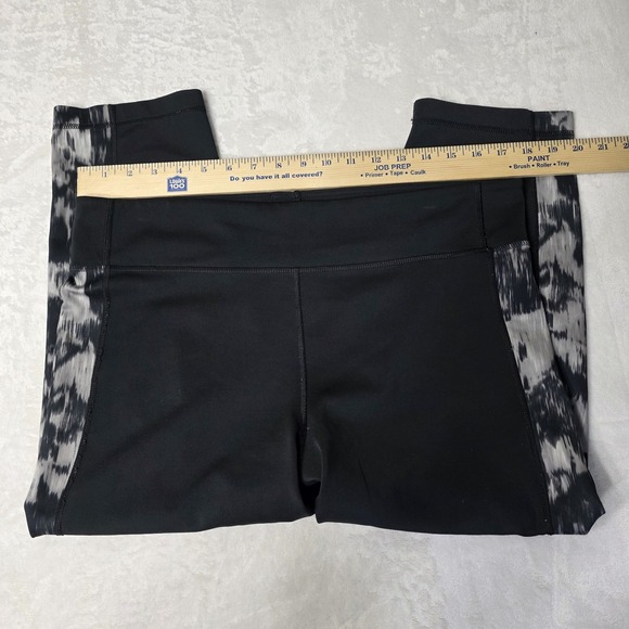 Adidas Climalite XL Mid Rise Leggings Black‎ 3/4 Length Cropped Workout - Picture 4 of 9